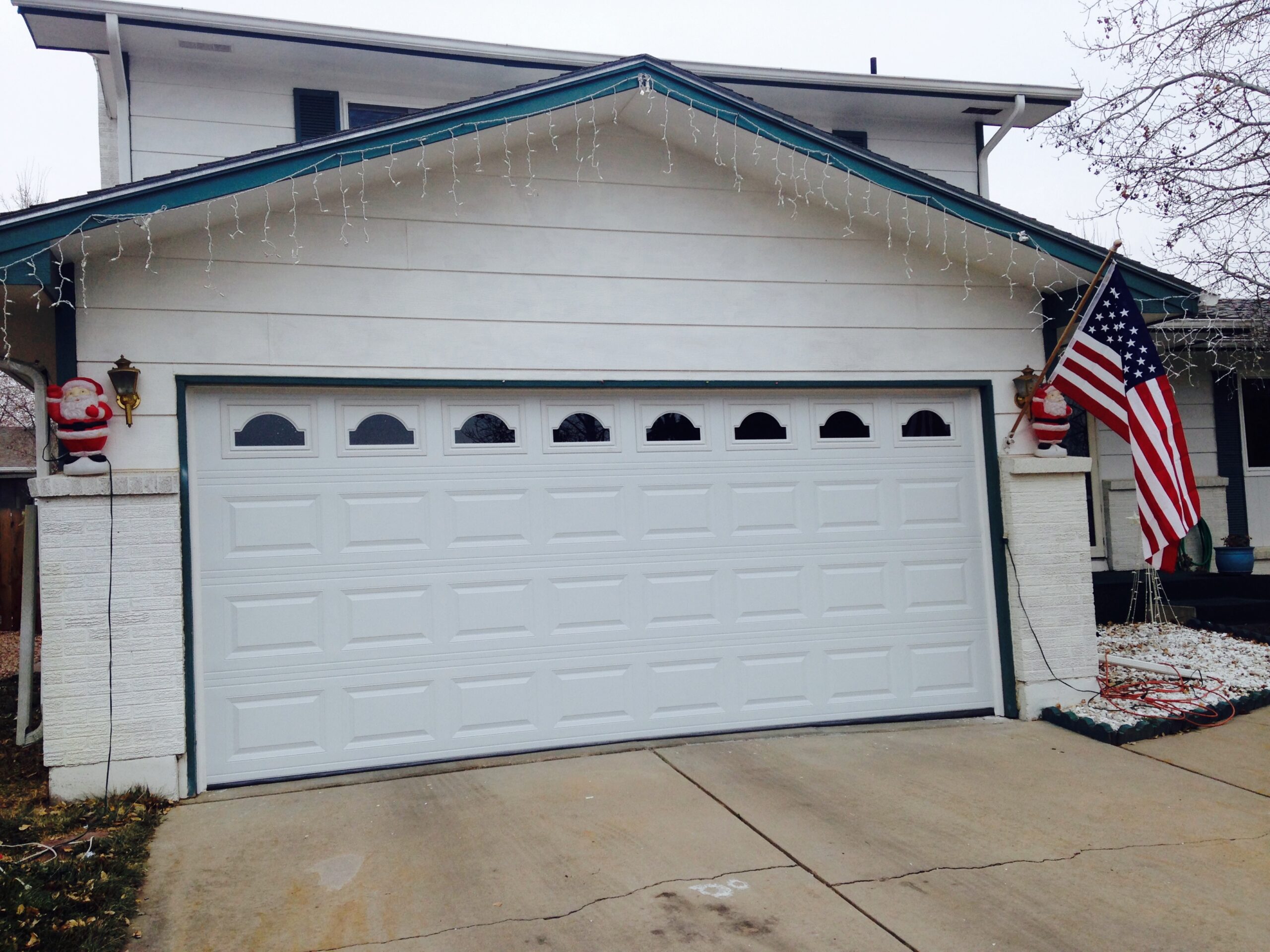 After: Classic Raised Panel Door Installation with Decorative Windows