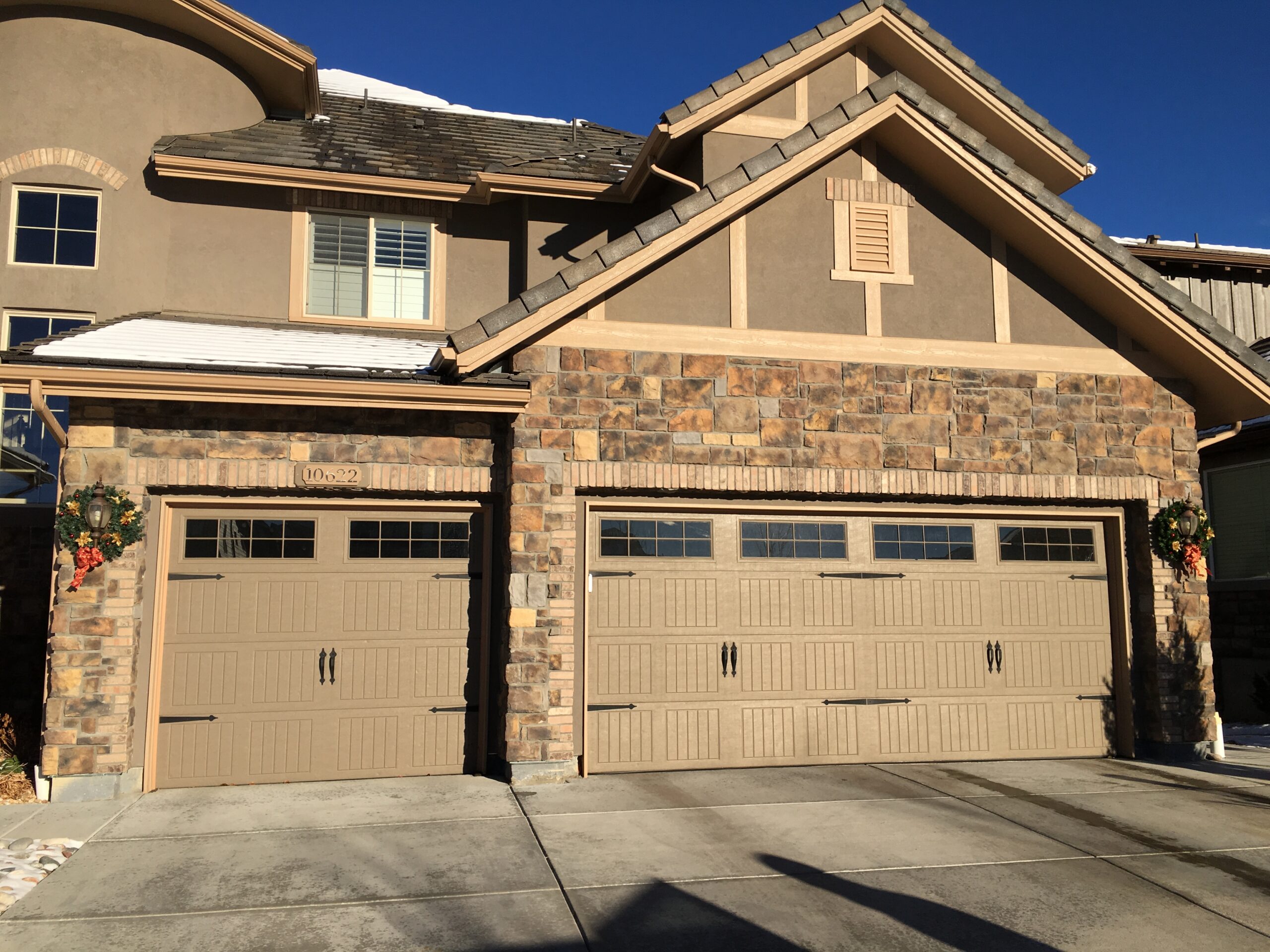 Before: Old garage doors